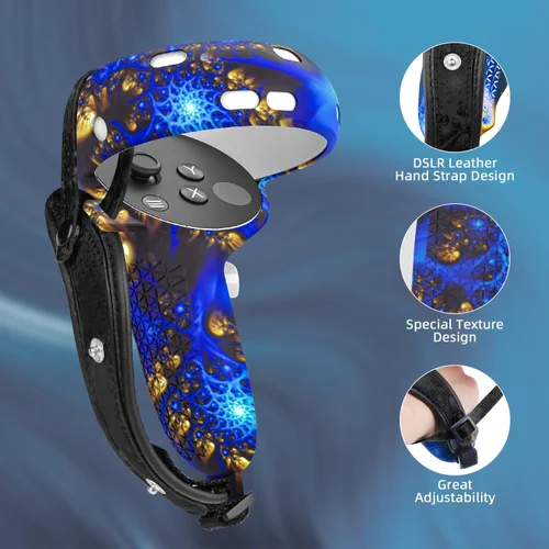 Vista 14 de VR Accessories for Oculus Quest 2, Silicone Face Cover/Controller Grip Cover/VR Shell Cover/Lens Cover/10PCS Disposable Eye Cover are Included in VR
