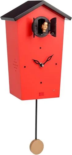Vista 9 de KOOKOO Casa de Pájaros Azul Edición Limitada, Reloj de Cuco de Diseño Moderno con 12 Voces Naturales de Pájaros o Llamada de Cuco