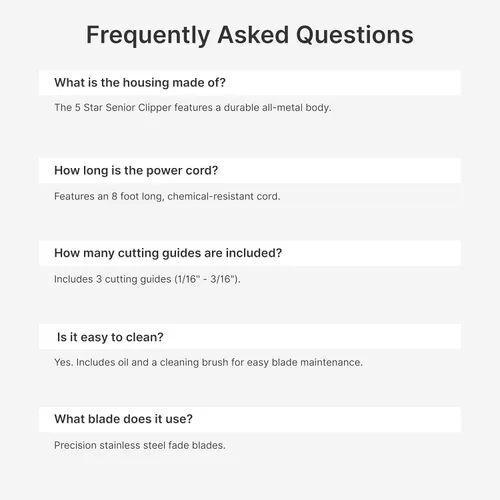 Vista 7 de Wahl Professional 5 Star Senior Clipper, motor V9000, palanca cónica ajustable, incluye 3 guías de corte