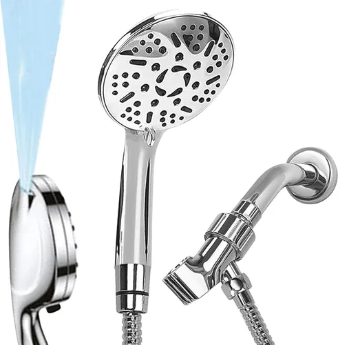 Vista 8 de Shower Head Filter, Handheld Shower Head with Filters, 9 Modes High Pressure Shower Head, Multifunctional Water Softener Head with Filters for Hard