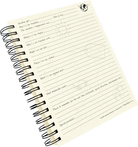 Vista 4 de Write it Down Series by Journals Unlimited, Guided Journal, Vacaciones, The Traveler's Journal, tamaño completo 7.5 x 9 pulgadas, tapa dura