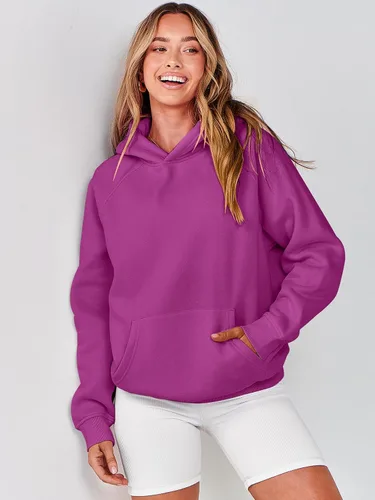 Vista 117 de ANRABESS - Sudaderas con capucha para mujer, sobre talla, de vellón de manga larga, modelo de 2024, para otoño
