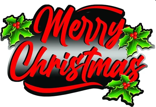 Decoración de pared de Navidad y vacaciones con texto en inglés «Merry Christmas» (24 x 14 pulgadas)