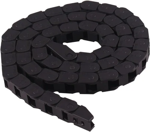 0.394 x 0.394 in tipo semi cerrado de plástico de remolque CNC máquina herramienta cable portador cadena de arrastre anidado negro Ted Lele (0.394