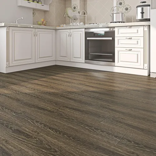 Vista 7 de FunStick Azulejos de madera de cedro marrón de 6 x 36 pulgadas, despegar y pegar, suelo de tablones de vinilo impermeable, azulejos de madera