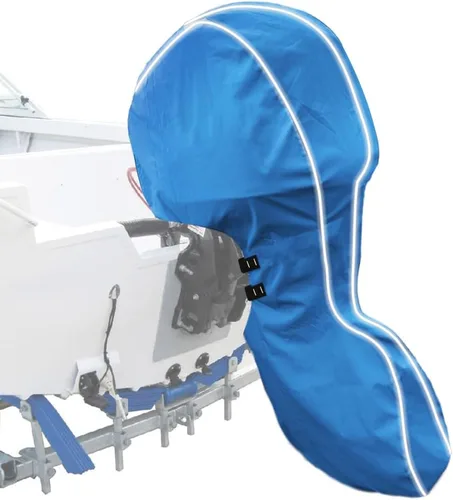 Vista 7 de Cubierta completa para motor fuera de borda 600D, resistente a la decoloración y a las grietas, impermeable y a prueba de rayos UV, cubierta