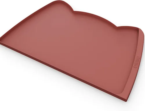 Vista 24 de OHMO - Tapete de silicona para comida para gatos, tapete de alimentación de mascotas para el piso, antideslizante e impermeable, bandeja para agua