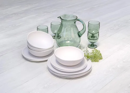 Vista 5 de Matte Craft Coupe - Plato llano, 10.5 pulgadas, melamina, juego de 6
