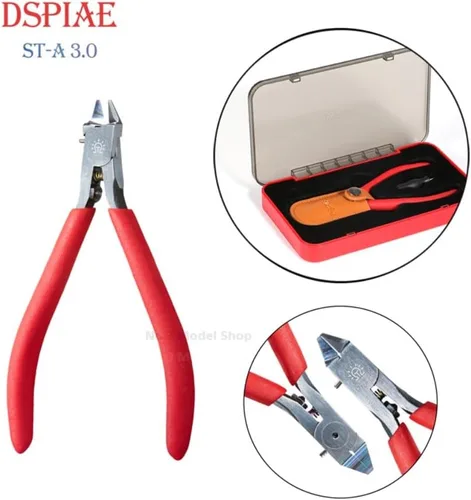Vista 3 de DSPIAE 4.72 pulgadas Pro. Alicate de hoja ultra fina de un solo filo para modelos de plástico, cortes fáciles, suaves y limpios