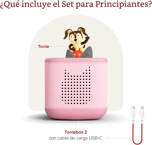 Vista 3 de Toniebox 2 - Conjunto de inicio de reproductor de audio para niños de 1+ con Playtime Puppy - Rosa nube
