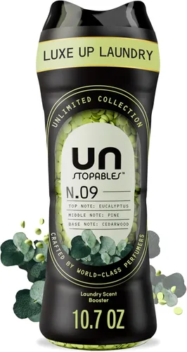 Downy Unstopables Colección Ilimitada Perlas potenciadoras de aroma para lavadora, No. 09, Fragancia fina, Perlas de aroma fresco duradero, 10.7 oz