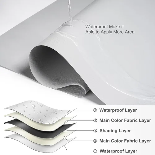 Vista 6 de Boolegon Persianas enrollables opacas para ventana, persianas enrollables personalizadas con protección UV, aislamiento térmico, persianas
