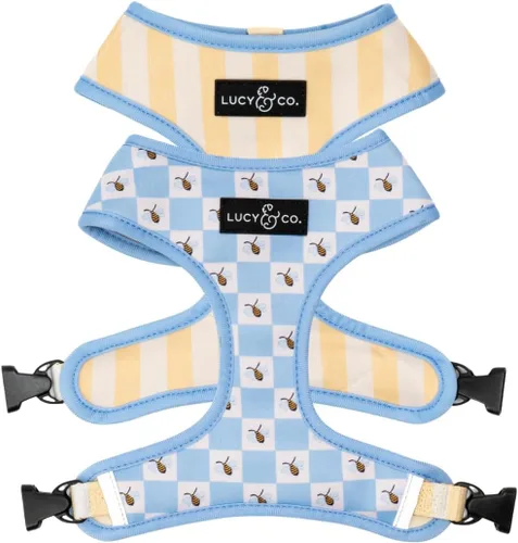 Vista 12 de Lucy & Co. - Arnés reversible para perros, bonito, arnés de diseño, talla XS a XL, chaleco acolchado ajustable para pasear con facilidad