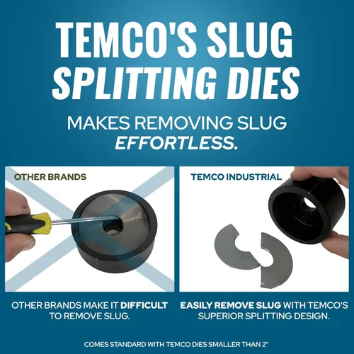 Vista 3 de TEMCo TH0037 - Juego de herramientas de 4 pulgadas con perforador hidráulico para conducto eléctrico, kit de herramientas KO