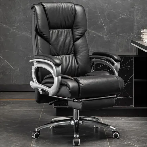 Vista 8 de Silla de oficina ejecutiva con reposapiés ajustable, respaldo alto, silla de computadora, ergonómica, respaldo alto, silla de oficina ergonómica