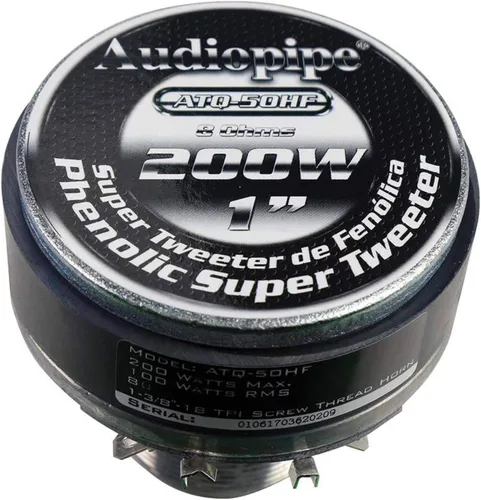 Vista 4 de AUDIOPIPE MAP Audiopipe - Super Tweeter fenólico de 1 pulgada, 200 vatios máximo, se vende cada uno