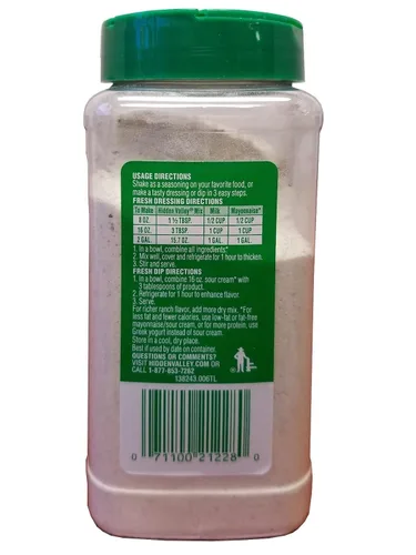 Vista 2 de Hidden Valley Ranch Homestyle - Mezcla de condimentos y aderezos para ensaladas en polvo, 15.7 onzas