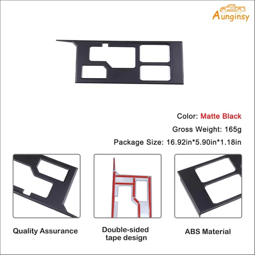 Vista 6 de Cubierta de panel de palanca de cambios de control central, compatible con Toyota TundraSequoia 2022-2024, consola de palanca de cambios