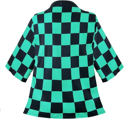 Vista 3 de Batas de anime de Tanjiro - Disfraz de cosplay Zenitsu Kimono