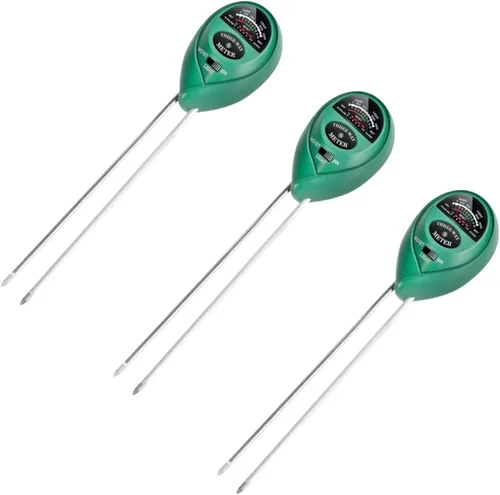 Vista 15 de iPower - Kit 3 en 1 de prueba de suelo, medidor de humedad/luz/pH para plantas de interior, jardín, césped, granja, ideal para uso en interiores