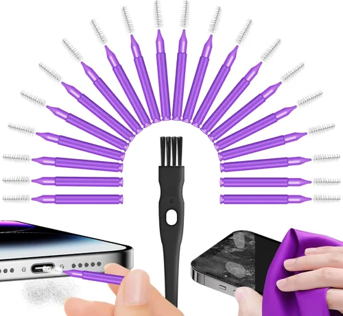 Vista 8 de Kit de limpieza 20 en 1 para teclado Airpod Earbud portátil, kit de limpieza electrónico de penlar compatible con computadora PC teléfono celular