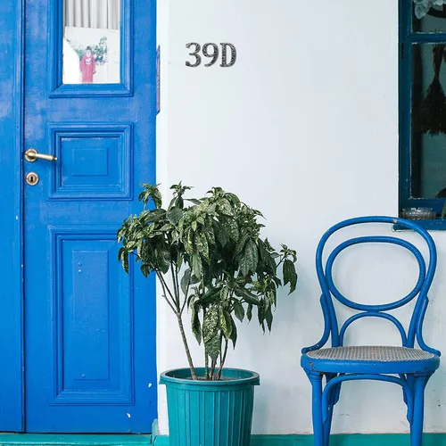 Vista 6 de Números de casa de 5.5 pulgadas, número único de dirección de metal de hierro fundido para puerta exterior o delantera, acabado plateado antiguo