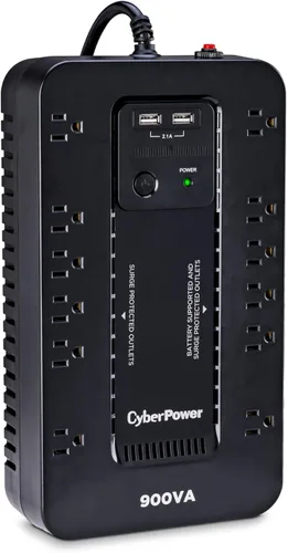 Vista 12 de CyberPower ST425 UPS de reserva con respaldo de batería y protector contra sobretensiones, 425VA/260W, 8 tomas de corriente, compacto, certificado UL