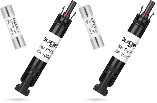 Vista 10 de BougeRV Portafusibles solares de 15 A en línea, portafusibles en línea fotovoltaicos de 15 amperios para panel solar y controlador solar, conector