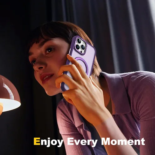 Vista 6 de IKARY Funda para iPhone 12 Pro Max con soporte magnético oculto, compatible con Magsafe y protección contra caídas de grado militar, a prueba