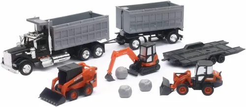 Kubota Construction Vehicle with 1:43 Kenwood Dump Truck Set