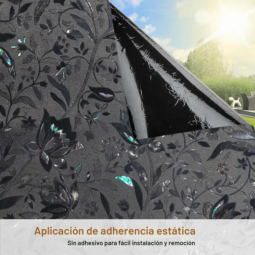 Vista 8 de Película opaca para ventana, 100% con bloqueo de luz solar, cubierta de privacidad extraíble para ventana, tinte para ventanas de vidrieras