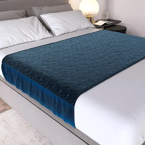 Almohadillas de cama impermeables – Tamaño Queen 36 x 60 pulgadas (paquete de 2) – Almohadilla de incontinencia lavable con alas plegables de 21