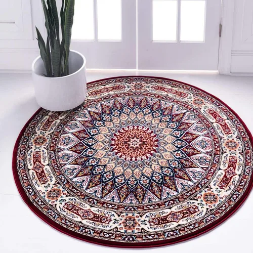 Vista 15 de Unique Loom Narenj Collection Area Rug - Adams (2' 6" x 8' Runner Navy Blue/Beige)