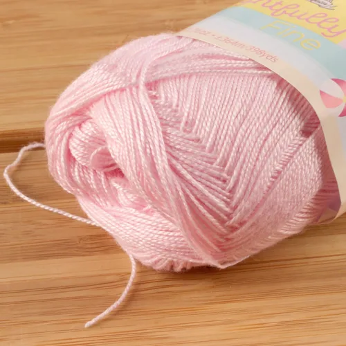 Vista 3 de JubileeYarn - Ovillo de hilo deliciosamente fino, 1.76 oz/madeja de rayón de bambú, color rosa polvo, 4 madejas
