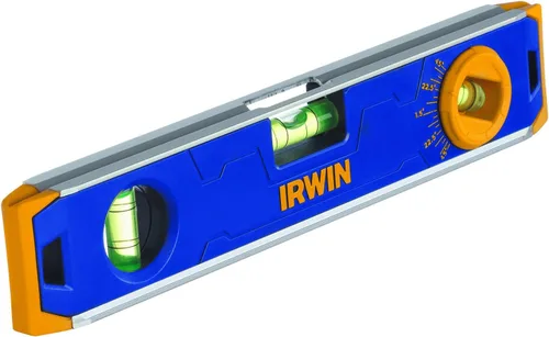 Vista 7 de IRWIN Tools Rafter Square, aluminio de alto contraste, azul, 7 pulgadas (1794463) y Tools 150 nivel de torpedo magnético, 9 pulgadas (1794155), azul