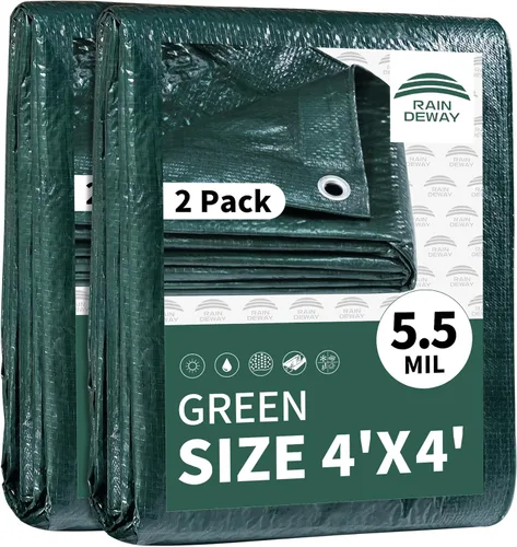 Vista 69 de RAINDEWAY Tarps - Lona impermeable de color azul de 4 x 16 pies de grosor, resistente a desgarros, multiusos, para techo, campamento, automóvil