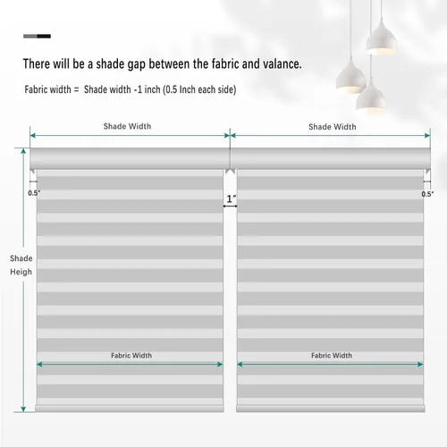Vista 9 de Changshade Smart Motorized Zebra Blinds Blackout Remote Control Work with Alexa, Google Home, Apple Homkit, Custom Size Electric Power Indoor Window