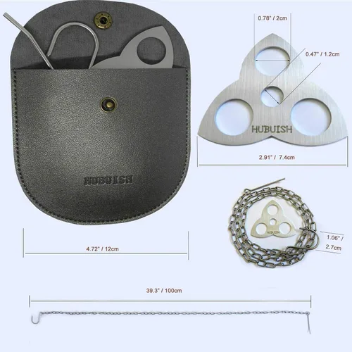 Vista 5 de Accesorios para tablero de trípode de campamento: convierte las ramas en parrilla trípode para fogata para cocinar, equipo y equipo de campamento