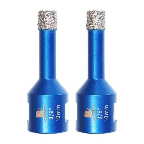 Vista 48 de Broca de núcleo de diamante de 1/4 de pulgada para baldosas de porcelana, cerámica, mármol, granito, perforación, 2 piezas de sierra de diamante