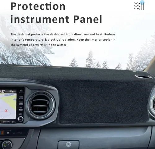 Vista 2 de auovo Cubierta de salpicadero compatible con Toyota Tacoma 2016 2017 2018 2019 2020 2021 2022 2023 cubierta antideslizante para salpicadero cubierta