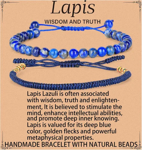 Vista 91 de LPBeads Pulsera de piedra natural hecha a mano de tamaño ajustable