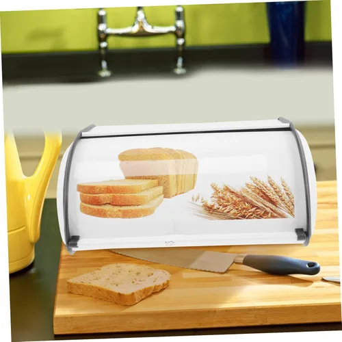 Vista 7 de BESTOYARD Caja de pan impresa mostrador de pan contenedor de pan de metal recipiente de pan de cocina contenedor de pan de almacenamiento lata ca