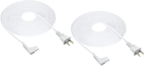 Vista 9 de Paquete de 2 cables de alimentación de 25 pies, compatible con altavoces Sonos One, One SL, Play-1, cable de alimentación negro extra largo