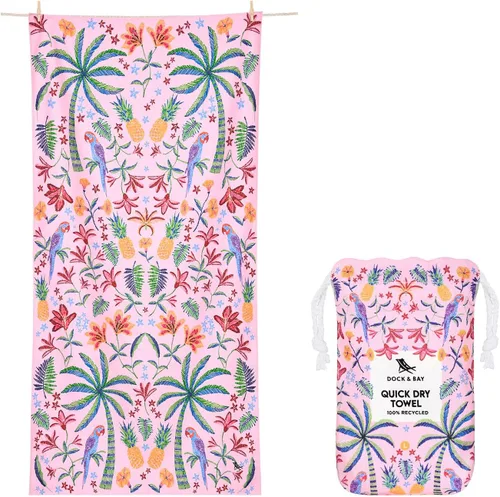 Vista 53 de Toalla de playa Dock & Bay - Secado rápido, sin arena - Compacta, ligera - 100% reciclada - Incluye bolsa - Cabaña - Bondi Blue - Extra grande
