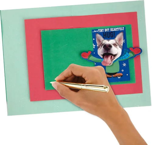 Vista 9 de Hallmark Tarjeta de Navidad (perro juguetón, diseño interior de tarjeta)