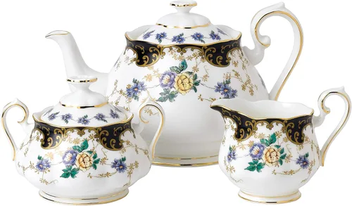 Vista 6 de Royal Albert 100 años 1990 - Juego de 3 piezas (taza de té, platillo y plato de 8")