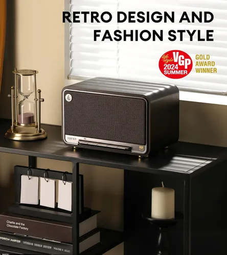 Vista 9 de Edifier Altavoz inalámbrico de mesa D32, audio de alta resolución, LDAC, ALAC, 60 W (RMS), arquitectura acústica 2.1, tiempo de reproducción de 11