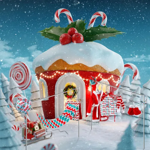 Vista 2 de Bencailor Juego de ropa de elfo de Navidad, incluye bata de baño, saco de dormir, delantal, hamaca, zapatos, bufanda para decoración de fiesta