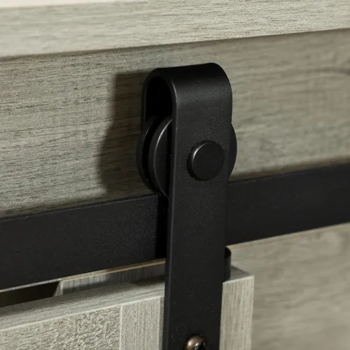 Vista 9 de PawHut Mueble de jaula para perros con divisor, mesa auxiliar de jaula para perros pequeños a grandes, perrera grande de interior con puertas