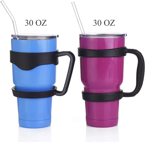 Vista 4 de ALINK Paquete de 8 popotes de vidrio delgados de 0.276 in, reutilizables, transparentes, para vasos RTIC/YETI de 20 oz y 30 onzas, tarros Tervis